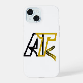 Artisto Logo Hoesje – Strak Zwart & Goud Design iPhone 15 Case