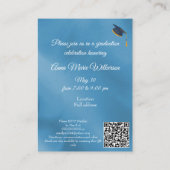 Artistry Blue Graduation Party Invitation Informatiekaartje (Achterkant)