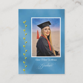 Artistry Blue Graduation Party Invitation Informatiekaartje