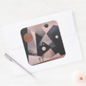 "Artistry in Comfort: Custom Design Kussens Vierkante Sticker (Envelop)