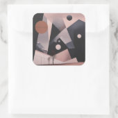 "Artistry in Comfort: Custom Design Kussens Vierkante Sticker (Tas)