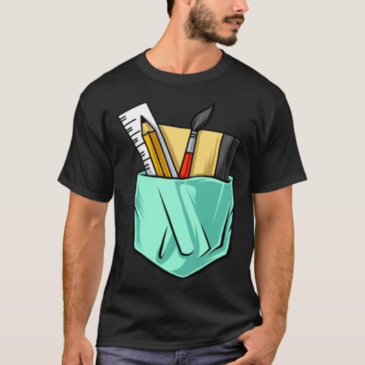 Artists Artist Tools Cute Pocket T-shirt (Voorkant)