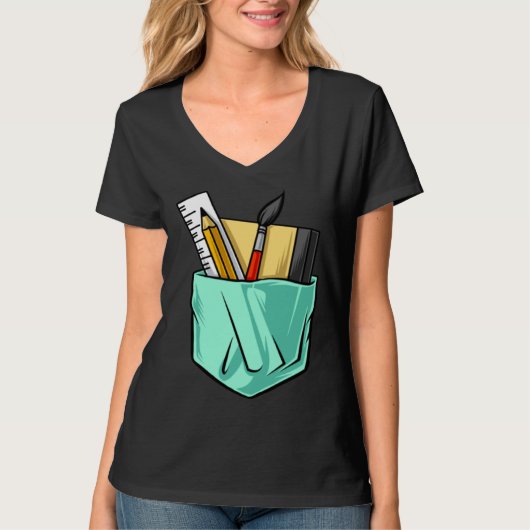 Artists Artist Tools  Cute Pocket T-shirt (Voorkant)