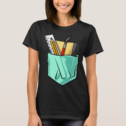 Artists Artist Tools  Cute Pocket T-shirt (Voorkant)