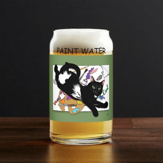 Artist's Black Cat Blikvorm Glas