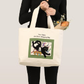 Artist's Black Cat Grote Tote Bag (Voorkant (product))