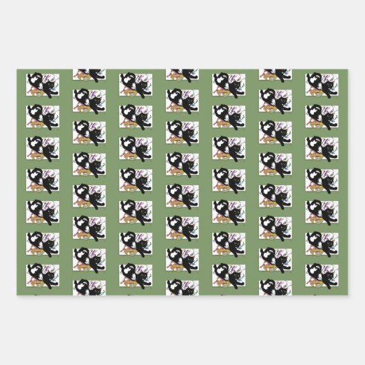 Artist's Black Cat Inpakpapier Vel (Voorkant 2)