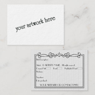 Artists' Blank ACEO Miniature Art Kaarten w COA Visitekaartje