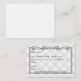 Artist's Blank ACEO Miniature Art Kaarten w COA Visitekaartje