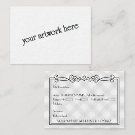 Artists' Blank ACEO Miniature Art Kaarten w COA Visitekaartje