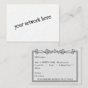 Artists' Blank ACEO Miniature Art Kaarten w COA Visitekaartje