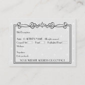 Artists' Blank ACEO Miniature Art Kaarten w COA Visitekaartje (Achterkant)