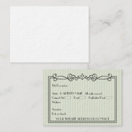 Artist's Blank ACEO Miniature Art Kaarten w COA Visitekaartje