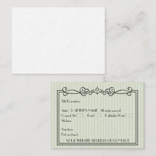 Artist's Blank ACEO Miniature Art Kaarten w COA Visitekaartje
