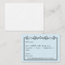 Artist's Blank ACEO Miniature Art Kaarten w COA Visitekaartje