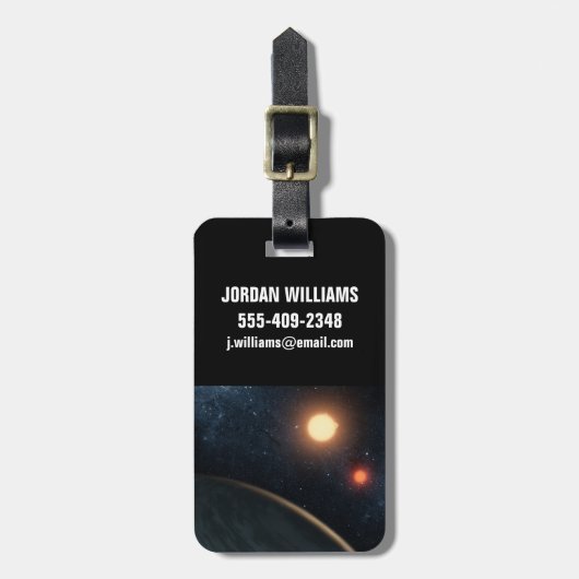 Artist's Concept Illustrating Kepler-16b. Bagagelabel (Voorkant verticaal)