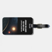 Artist's Concept Illustrating Kepler-16b. Bagagelabel (Achterkant horizontaal)