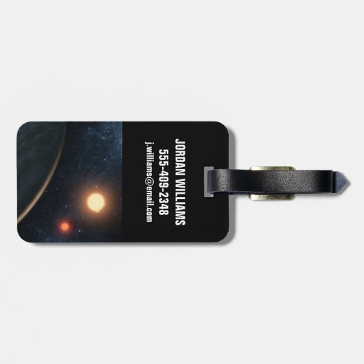 Artist's Concept Illustrating Kepler-16b. Bagagelabel (Achterkant horizontaal)