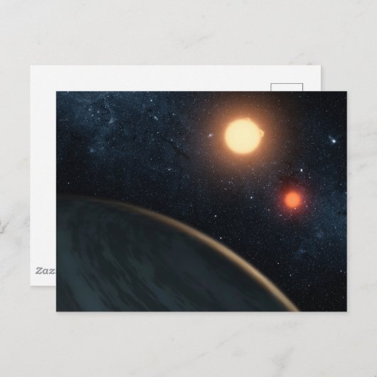 Artist's Concept Illustrating Kepler-16b. Briefkaart (Voorkant / Achterkant)