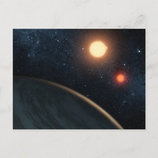 Artist's Concept Illustrating Kepler-16b. Briefkaart (Voorkant)