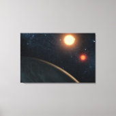 Artist's Concept Illustrating Kepler-16b. Canvas Afdruk (Voorkant)