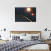 Artist's Concept Illustrating Kepler-16b. Canvas Afdruk (Insitu (Slaapkamer))