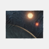 Artist's Concept Illustrating Kepler-16b. Fleece Deken (Voorkant (Horizontaal))