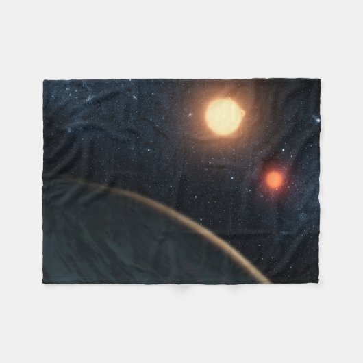 Artist's Concept Illustrating Kepler-16b. Fleece Deken (Voorkant (Horizontaal))