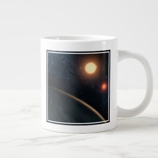 Artist's Concept Illustrating Kepler-16b. Grote Koffiekop (Rechts)