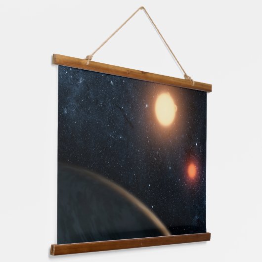 Artist's Concept Illustrating Kepler-16b. Hangend Wandkleed (Gebogen)