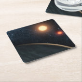 Artist's Concept Illustrating Kepler-16b. Kartonnen Onderzetters (Schuin)