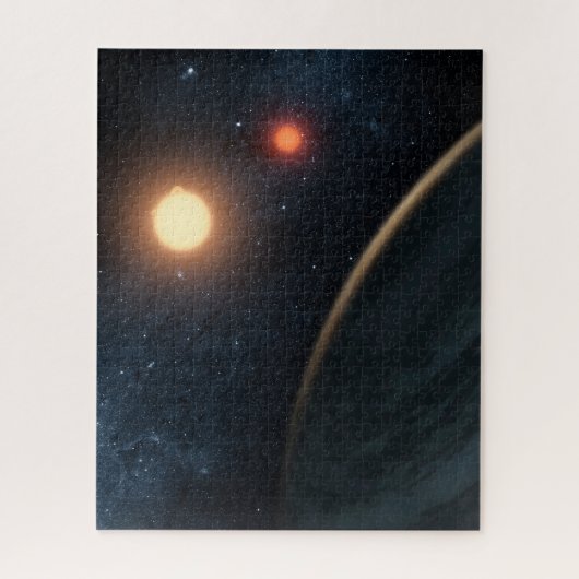 Artist's Concept Illustrating Kepler-16b. Legpuzzel (Verticaal)