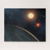 Artist's Concept Illustrating Kepler-16b. Legpuzzel (Horizontaal)