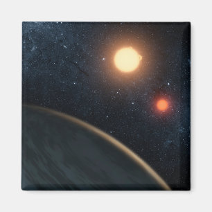 Artist's Concept Illustrating Kepler-16b. Magneet