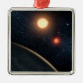 Artist's Concept Illustrating Kepler-16b. Metalen Ornament (Voorkant)