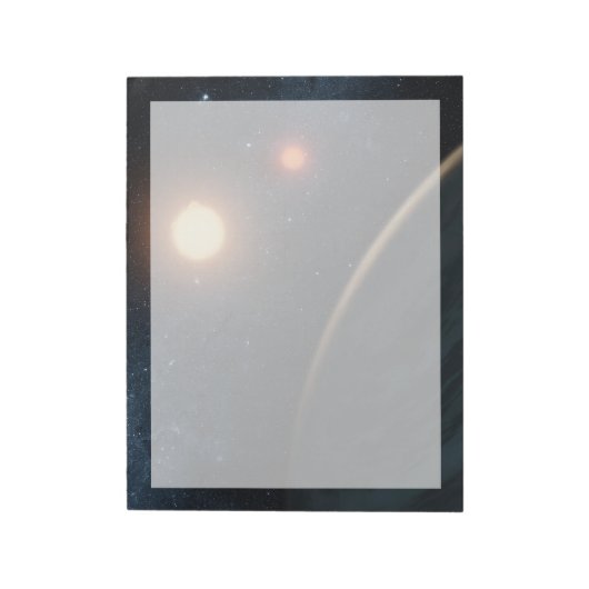 Artist's Concept Illustrating Kepler-16b. Notitieblok (Linkerzijde)