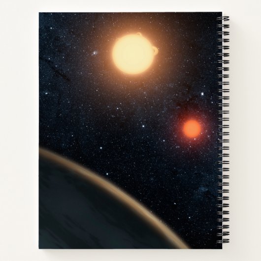 Artist's Concept Illustrating Kepler-16b. Notitieboek (Achterkant)