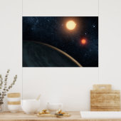 Artist's Concept Illustrating Kepler-16b. Poster (Keuken)