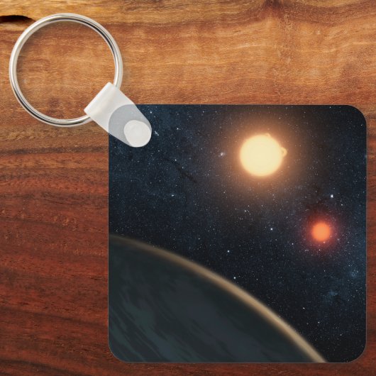 Artist's Concept Illustrating Kepler-16b. Sleutelhanger (Voorkant)