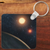 Artist's Concept Illustrating Kepler-16b. Sleutelhanger (Achterkant)