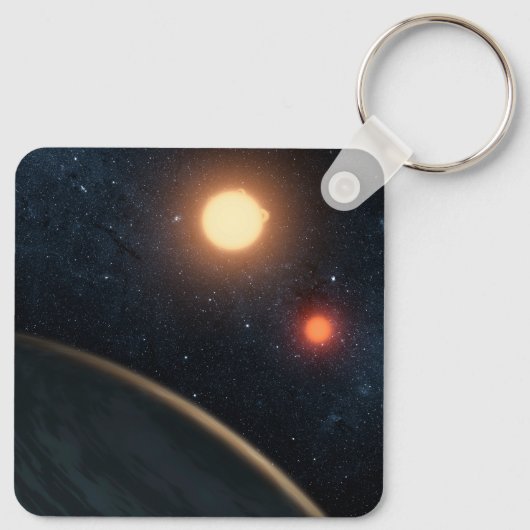 Artist's Concept Illustrating Kepler-16b. Sleutelhanger (Achterkant)