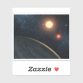 Artist's Concept Illustrating Kepler-16b. Sticker (Vel)