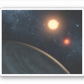Artist's Concept Illustrating Kepler-16b. Sticker (Voorkant)