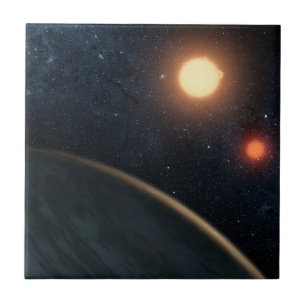 Artist's Concept Illustrating Kepler-16b. Tegeltje