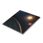 Artist's Concept Illustrating Kepler-16b. Tegeltje (Zijkant)