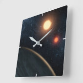 Artist's Concept Illustrating Kepler-16b. Vierkante Klok (Hoek)