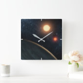 Artist's Concept Illustrating Kepler-16b. Vierkante Klok (Huis)