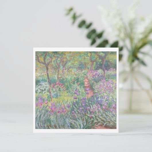 Artist's Garden beroemd gemaakt door Claude Monet Kaart (Staand voorkant)