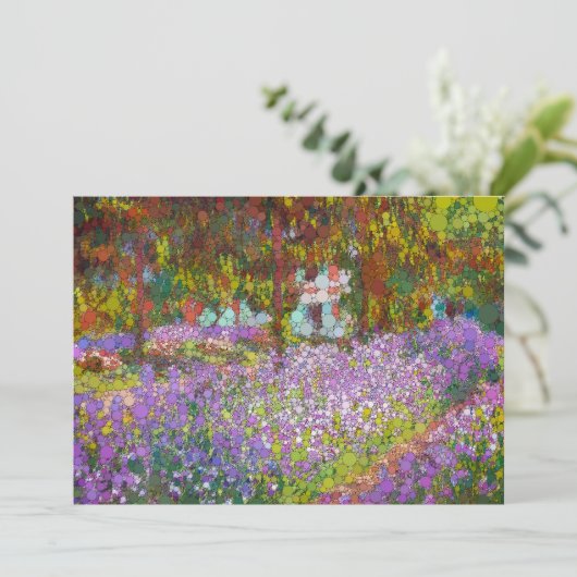 Artist's Garden in Giverny door After Claude Monet Feestdagenkaart (Staand voorkant)