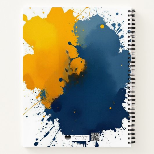Artist's Paint Splatter Notebook Notitieboek (Achterkant)